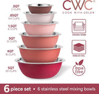 COOK WITH COLOR Stainless Steel Mixing Bowls Set - Image 2