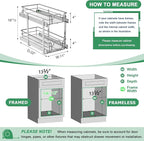 2-Tier Pull Out Cabinet Organizer, Soft Close Cabinet Slide Out Shelves - Image 3