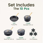 Chef Power Ceramic Cookware Sets, Cookware Set - Image 2