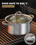 Cook N Home 8 Quart Stainless Steel Stockpot - Image 7