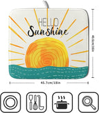 Summer Seaside Sunset over Sea Dish Drying Mat - Image 2