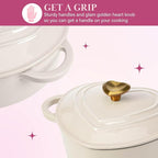 Paris Hilton Enameled Cast Iron Dutch Oven Heart-Shaped Pot - Image 5