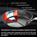 MsMk Nonstick Frying Pan, 12 InchTitanium and Diamond Non Stick Pan, Sturdy and - Image 2