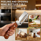 2Pcs Multi-Functional Vegetable Peeler, Zero Snag Wooden Peeler, Zero Snag - Image 5
