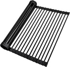 Ohuhu Over The Sink Dish Drainer Drying Rack, 17.6" W x 15.4" L Roll Up Dish by Ohuhu