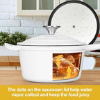 HaSteeL 2 QT Cast Iron Saucepan, Mini Enamel dutch oven - Image 5