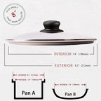 8 Inch Glass Lid for Frying Pan Lid, Fry Pan Lid, Skillet Lid, Pan Lid - Image 2