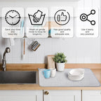 3 Pcs XXL Dish Drying Mat, Absorbent Microfiber Dishes Drainer Mats, Large Size - Image 3