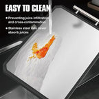 SNOWCLAD Stainless Steel Cutting Board, Double Sided Steel Cutting Board Set - Image 3