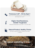 LE TAUCI Deep Casserole Dishes for Oven, 13.7”x9.6” Ceramic Baking Dish Set - Image 8