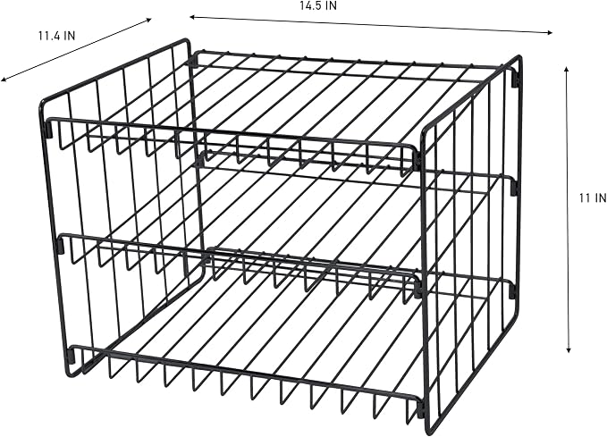 Kitchen Details 3 Tier Can Storage Organizer Rack in Black - Image 3