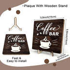 Funny Coffee Bar Decor Sign – Rustic Wooden Plaque - Image 2