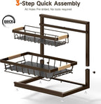 Sevenblue 2 Packs Under Sink Organizer, Height Adjustable 2 Tier Under Kitchen - Image 7