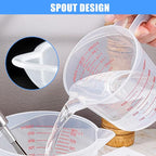DTDNZKN 3 Pack Measuring Cup Set, Includes 250Ml, 500Ml and 1000Ml Plastic - Image 5