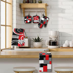 Jingmore 6 Pcs Kitchen Decor Set Accessorie Farmhouse Kitchen Towels Pot - Image 2