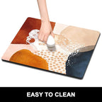 Rnivvi Dish Drying Mat for Kitchen Counter, 16 x 18" Cute Boho Theme Absorbent - Image 6