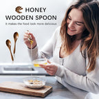 7 PCS Small Wooden Spoons, 5.8 Inch Honey Spoons - Image 2