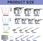 Stainless Steel Measuring Cups and Spoons Set, 6 Stainless Steel Measuring Cups - Image 7