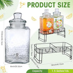Honeydak 1.5 Gallon Glass Beverage Dispenser - Image 2