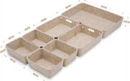 Welaxy Office Drawer organizers felt storage bins Shallow Small Desk trays Draw - Image 7