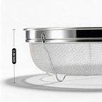Fine Mesh Strainer for Kitchen, Stainless Steel Colander Bowl for Pasta - Image 3