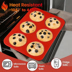 CAKETIME Silicone Jumbo Muffin Pan 3 Pack 6 Cup 3.5 Inch Large Muffin Tin Non - Image 7