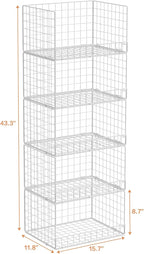 Yociyoga 5-Tier Stackable Closet Organizers and Storage Basket - Image 3