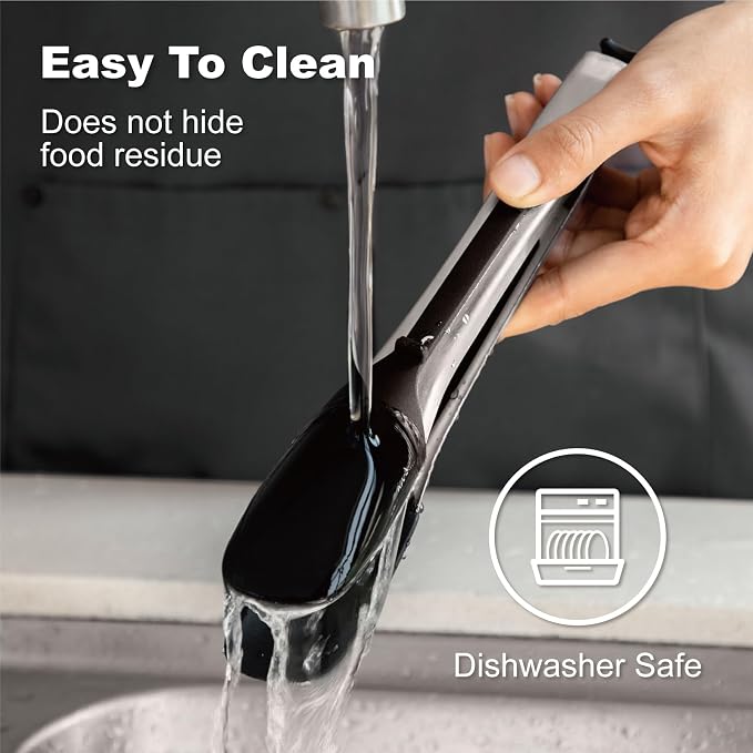 600ºF Heat Resistant Kitchen Tongs, 9.57 inch Tongs - Image 7