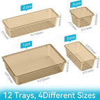 ElegantArray 12 PCS Drawer Organizer Set, 4 Sizes Tool Storage Trays - Image 4