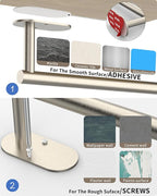 Paper Towel Holder Under Cabinet, Self Adhesive or Wall Mounted SUS304 - Image 6