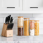 ComSaf Glass Food Storage Jars Set of 6, Canisters Sets - Image 6