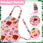 2 Pack Kids Apron, Cute Cooking Aprons, Waterproof Art Apron - Image 3