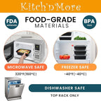 Kitch’nMore 38oz Meal Prep Containers, Extra Large &Thick Food Storage - Image 4