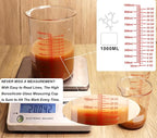 High Borosilicate Glass Measuring Cup-V-Shaped Spout, 1000ml Glass Measuring - Image 3