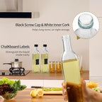 BAKHUK 4 Pack 17oz Olive Oil Dispenser Bottles, 500ml Clear Glass Vinegar Cruet - Image 4