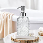 14 Oz Refillable Glass Soap Dispenser - Image 5