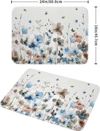 Giwawa Watercolor Floral Dish Drying Mat, Spring Summer Wildflower Microfiber - Image 2