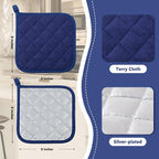 Joyhalo 6 Pack Pot Holders for Kitchen, Cotton Oven Holder - Image 2
