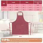 2 Pack Stripes Kids Apron, Kids Cooking Aprons - Image 2