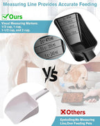 2 Cup Dog Food Scoop, Plastic Pet Food Scoop - Image 3