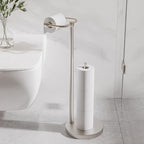 RARXTR Toilet Paper Holder Stand, Post Pivoting Design Free Standing Toilet - Image 2