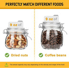 Glass Storage Jars with Airtight Lids Set of 6, Flour Sugar Coffee Beans Cereal - Image 3