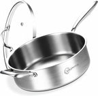 LOLYKITCH 7 QT Tri-Ply Stainless Steel Sauté Pan by LolyKitch