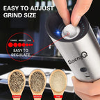 Gravity Electric Salt and Pepper Grinders refillable 1 Pack, USB Rechargeable - Image 3