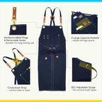 MEEDEN Painting Apron for Men Women: Adjustable Cross Back Waterproof Polyester - Image 4
