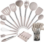 HOTEC 446°F Heat Resistant Silicone Kitchen Utensils, Cooking Utensil Set by Hotec