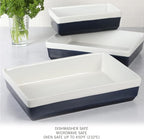 MARTHA STEWART 3-Piece Oven to Table Stoneware Bakeware Set – Baking Dish & - Image 5