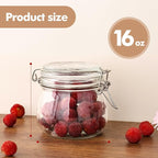 Liuruiyu 16oz - 6 Pack Round Glass Jars - Image 6