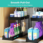 Under Sink Organizers 2 Pack, Pull-Out Sliding Cabinet Organizer - Image 3