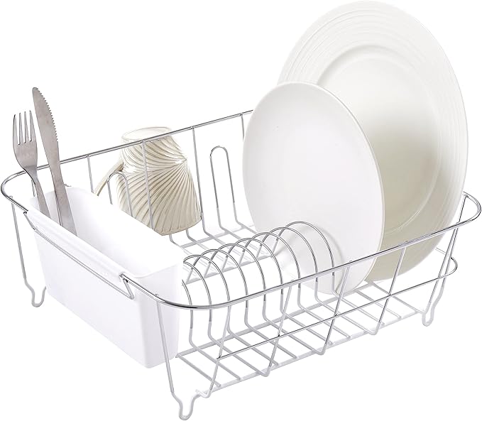 Sweet Home Collection 2 Piece Dish Drying Rack Set Drainer by SweetHomeCollection